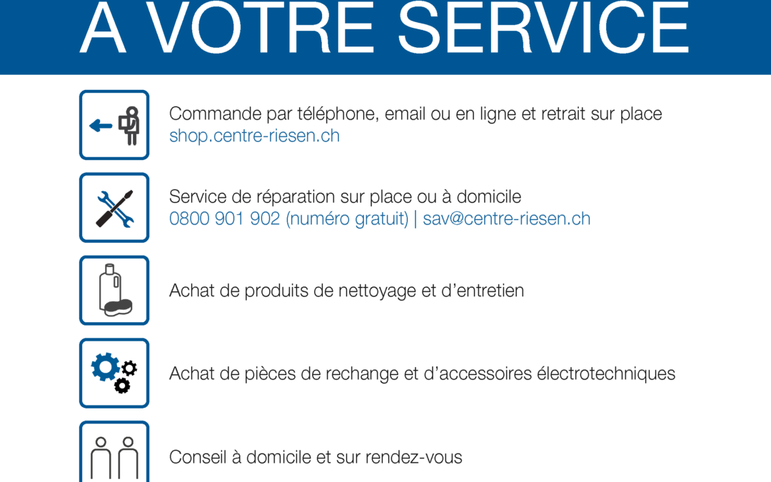 Covid-19 – Toujours à votre service du lundi au vendredi !