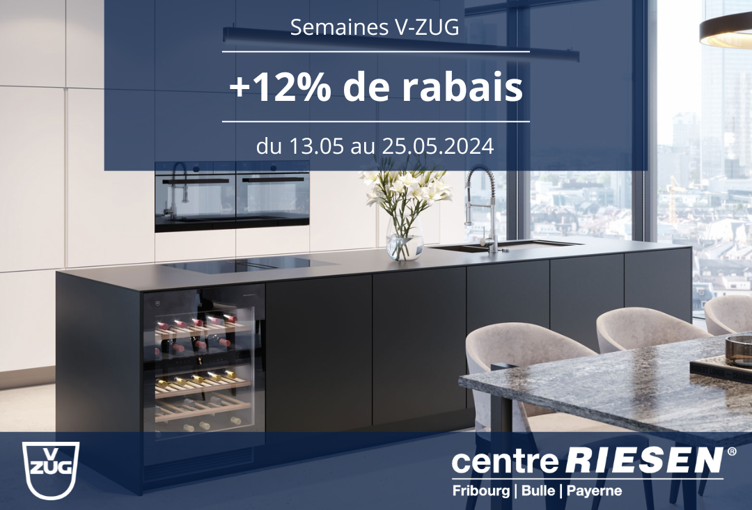 Semaines V-Zug: 12% de rabais supplémentaire