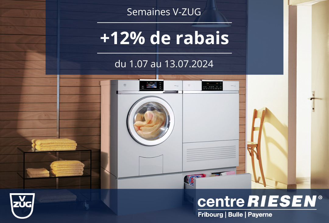 Semaines V-Zug: 12% de rabais aupplémentaire
