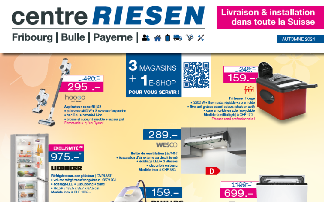 Offres d’automne sur nos appareils ménagers !