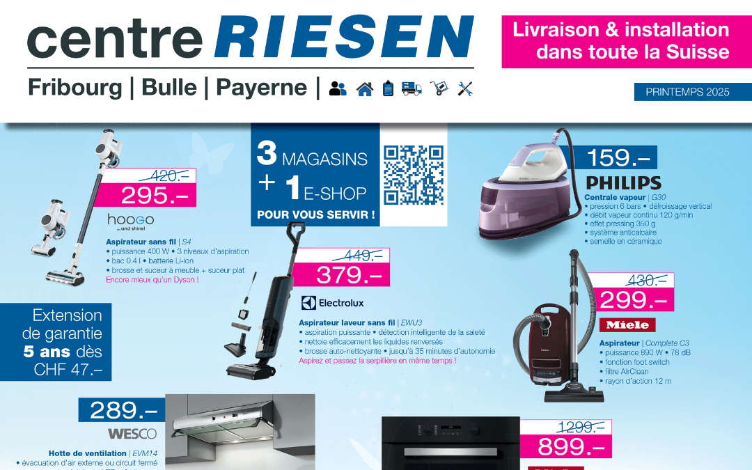 Offres printanières sur les appareils ménagers !