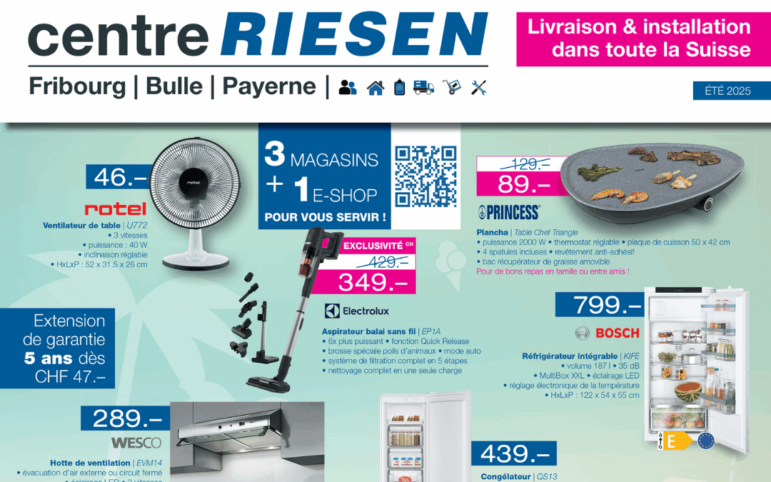 Offres estivales sur les appareils ménagers !