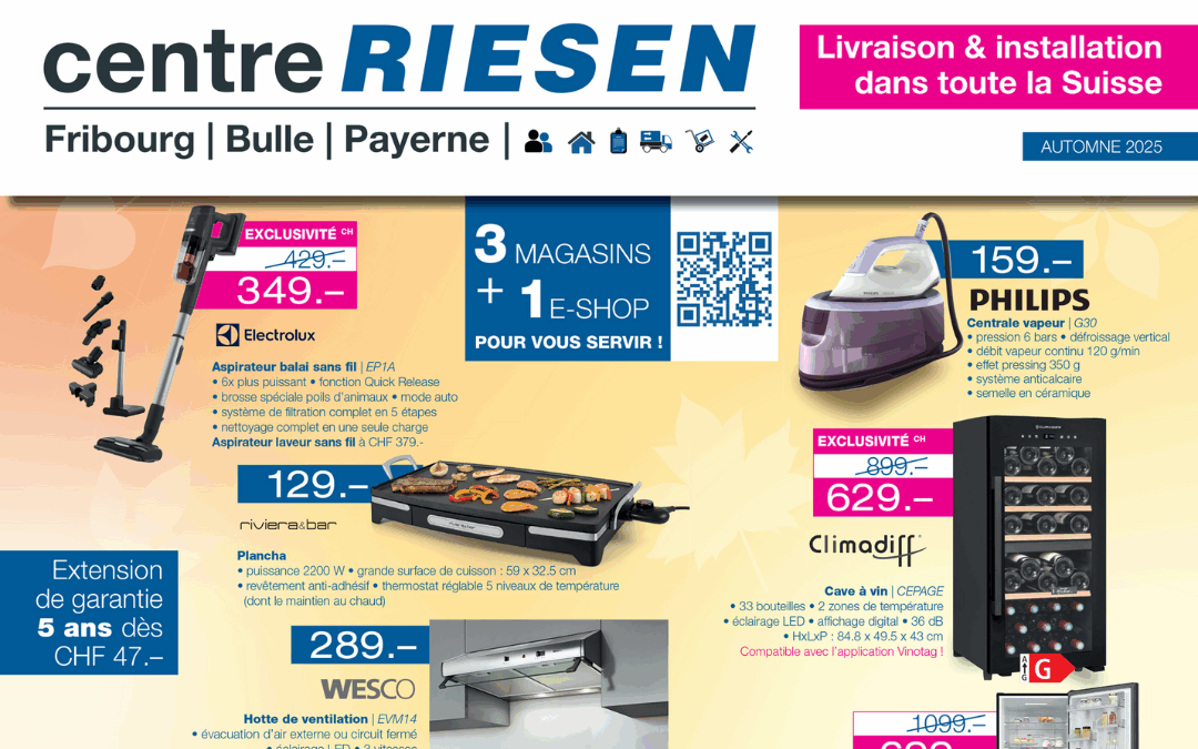 Offres automnales sur les appareils ménagers !