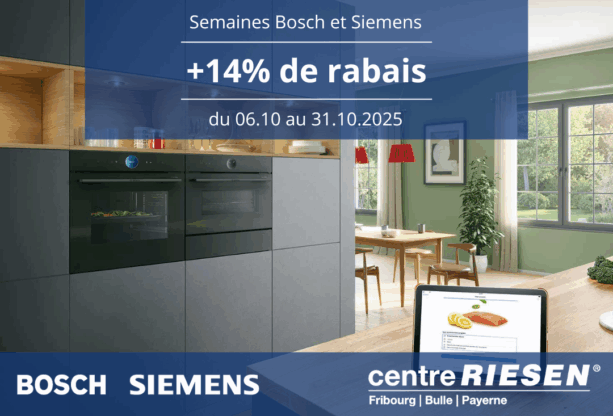 +14% de rabais supplémentaire sur Bosch et Siemens