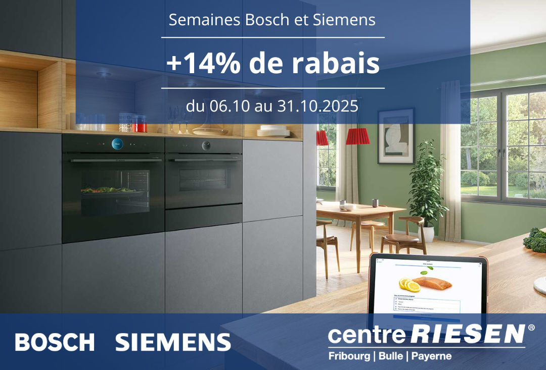 +14% de rabais supplémentaire sur Bosch et Siemens