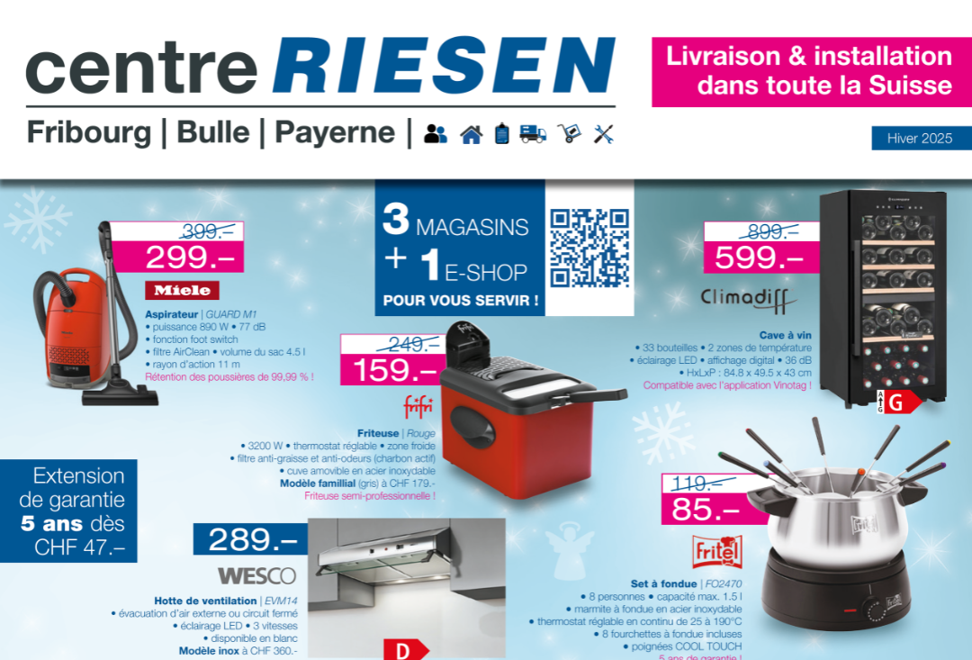 Offres de fin d'année sur les appareils ménagers