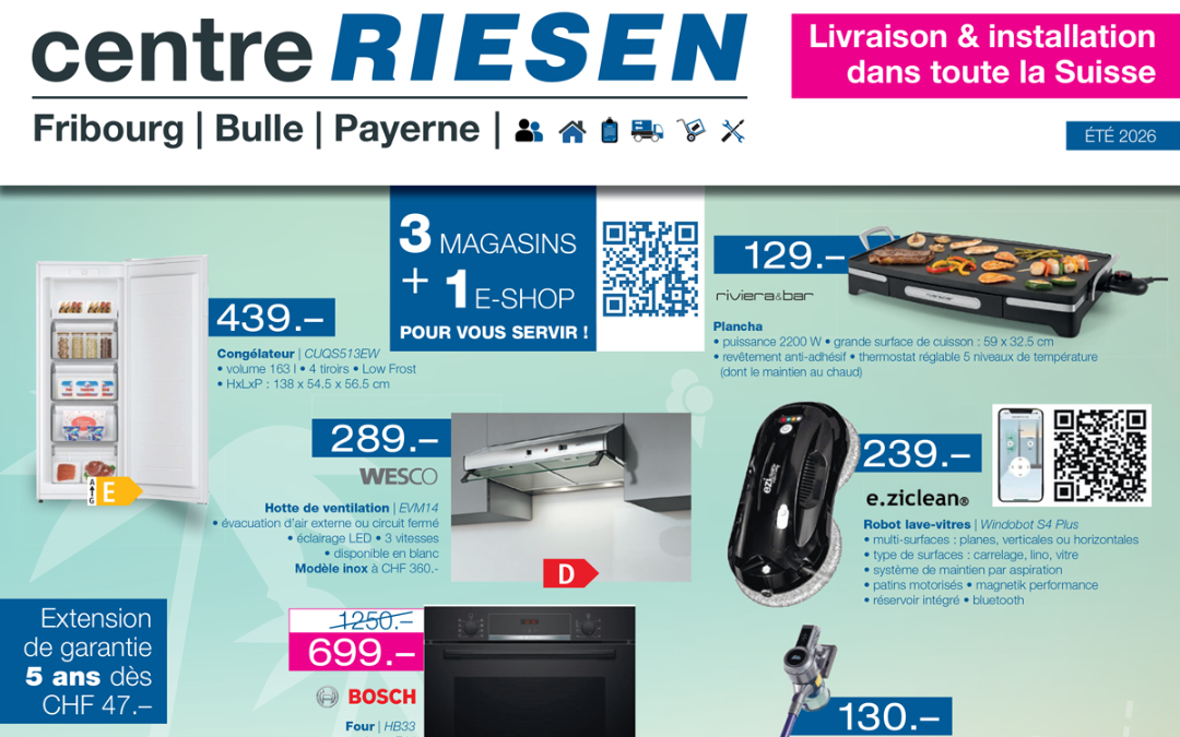 Offres d&rsquo;été sur les appareils ménagers !