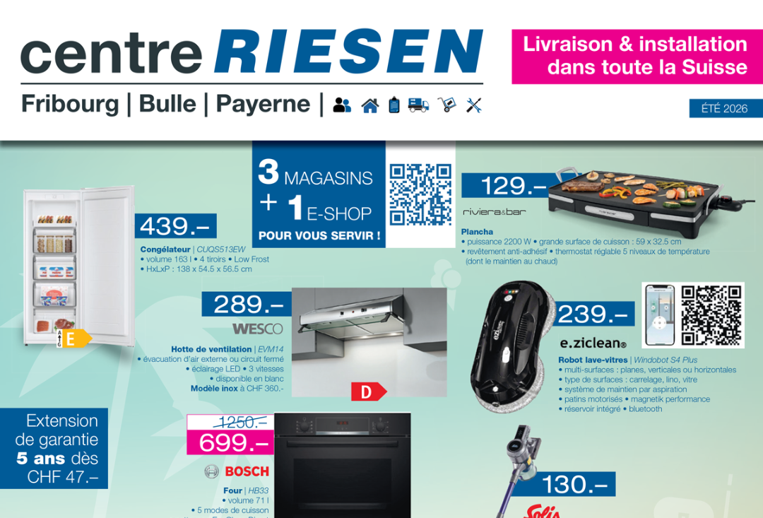 Offres d'été sur les appareils ménagers !